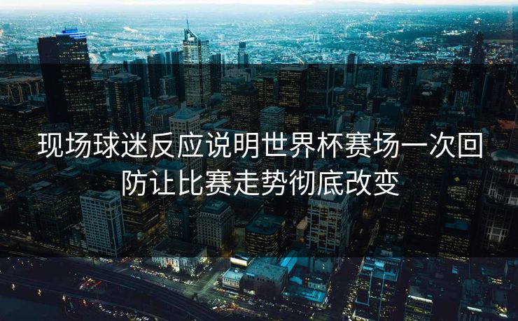 现场球迷反应说明世界杯赛场一次回防让比赛走势彻底改变